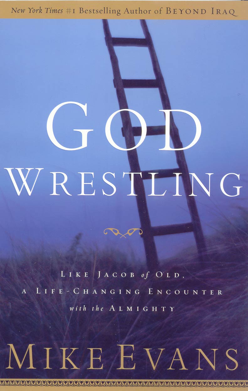 God wrestling, by Mike Evans
